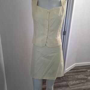 Elegant Cream Skirt Set